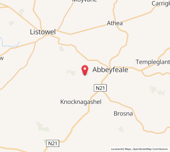 Map of Meennahorna, MunsterMunster