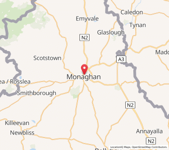 Map of Monaghan, UlsterUlster