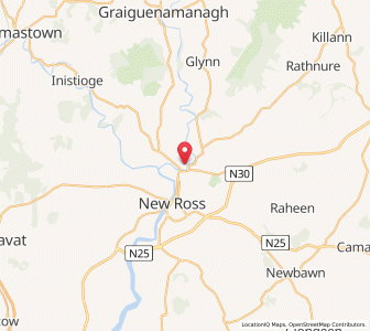 Map of Mount Garrett Bridge, LeinsterLeinster