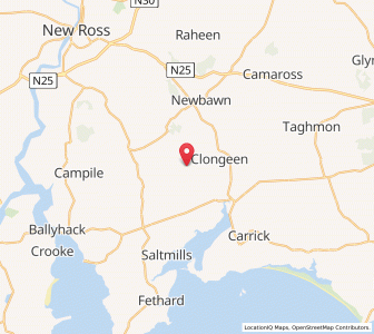 Map of Mullinderry Bridge, LeinsterLeinster