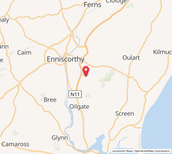 Map of Mye Cross Roads, LeinsterLeinster