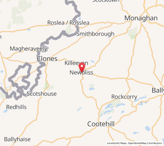 Map of Newbliss, UlsterUlster