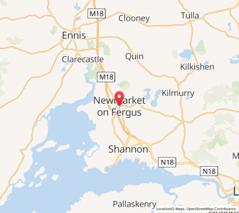 Map of Newmarket on Fergus, MunsterMunster