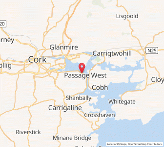 Map of Passage West, MunsterMunster