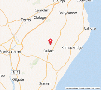Map of Raheenduff Cross Roads, LeinsterLeinster