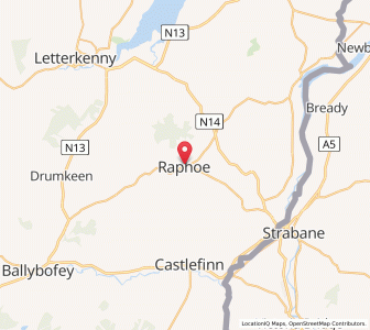 Map of Raphoe, UlsterUlster