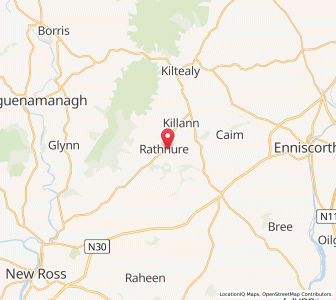 Map of Rathnure, LeinsterLeinster
