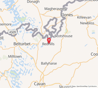 Map of Redhills, UlsterUlster