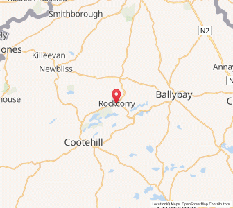 Map of Rockcorry, UlsterUlster