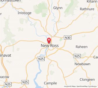 Map of Rosbercon, LeinsterLeinster