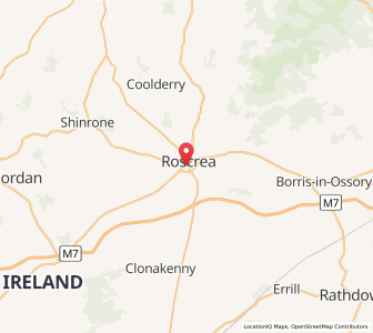 Map of Roscrea, MunsterMunster