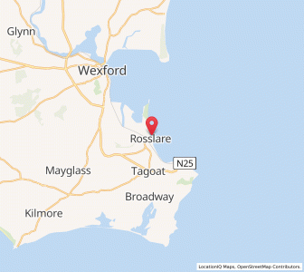 Map of Rosslare, LeinsterLeinster