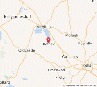 Map of Ryefield, UlsterUlster
