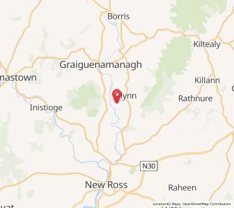 Map of Saint Mullins, LeinsterLeinster