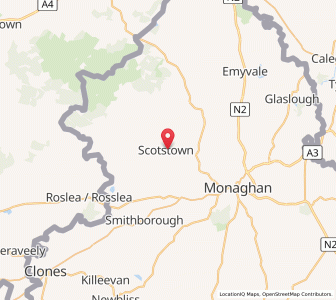 Map of Scotstown, UlsterUlster