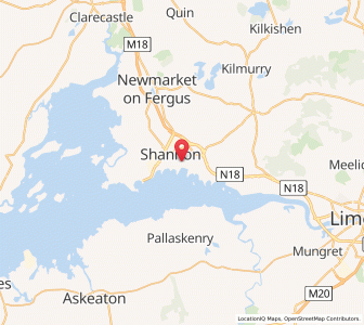 Map of Shannon, MunsterMunster