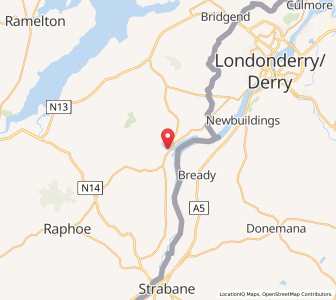 Map of St Johnston, UlsterUlster