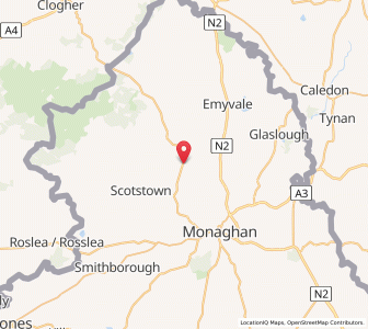 Map of Tedavnet, UlsterUlster