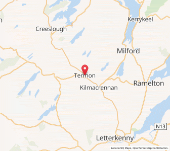 Map of Termon, UlsterUlster