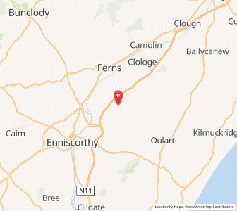 Map of Tinnacross Cross Roads, LeinsterLeinster