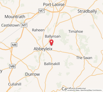 Map of Tullore Cross Roads, LeinsterLeinster