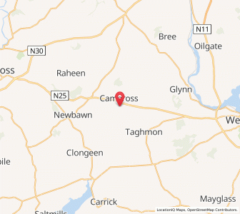 Map of Wattle Cross Roads, LeinsterLeinster