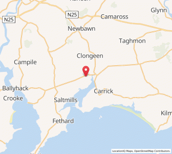 Map of Wellingtonbridge, LeinsterLeinster