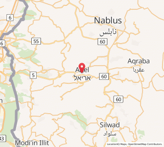 Map of Ariel, Judea and Samaria Area