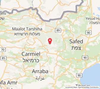 Map of Beit Jann, Northern District