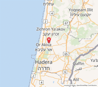 Map of Binyamina, Haifa