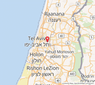 Map of Bnei Brak, Tel Aviv