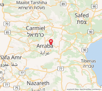 Map of Deir Ḥannā, Northern District