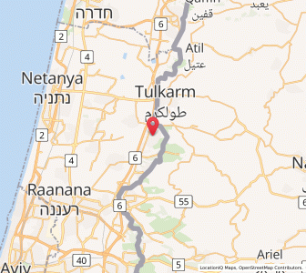 Map of Eṭ Ṭaiyiba, Central District