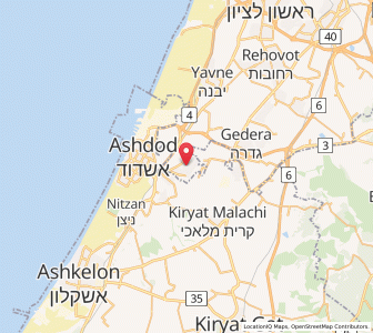 Map of Gan Yavne, Central District