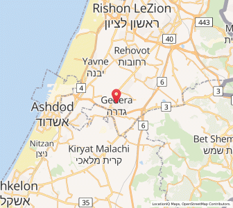 Map of Gedera, Central District