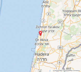 Map of Jisr ez Zarqā, Haifa