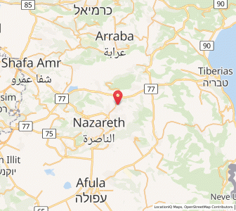 Map of Kafr Kannā, Northern District