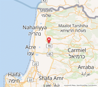 Map of Kfar Yasif, Northern District