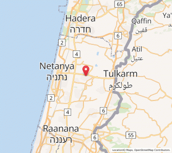 Map of Kfar Yona, Central District