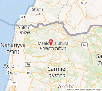 Map of maalot Tarshīhā, Northern District