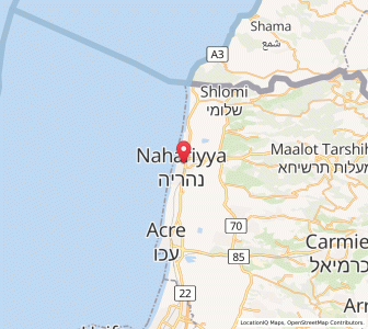 Map of Nahariyya, Northern District