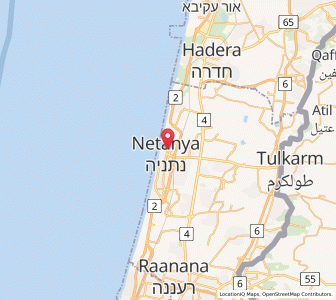 Map of Netanya, Central District