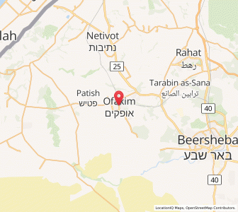 Map of Ofaqim, Southern District