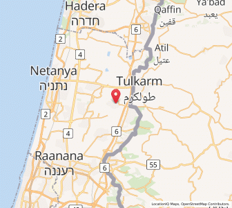 Map of Qalansuwa, Central District