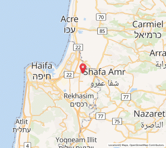 Map of Qiryat Ata, Haifa