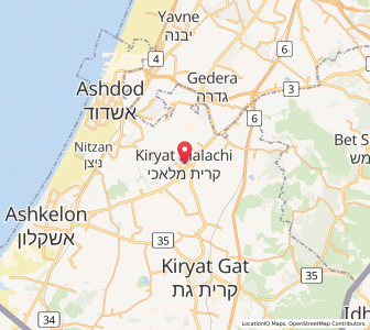 Map of Qiryat Mal’akhi, Southern District