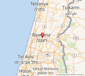 Map of Ra'anana, Central District