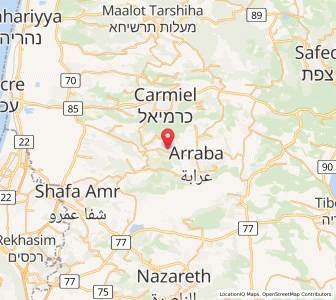 Map of Sakhnīn, Northern District