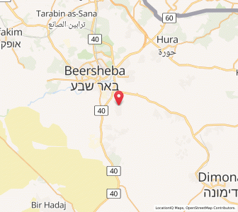 Map of Segev Shalom, Southern District