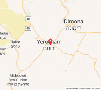 Map of Yeroẖam, Southern District